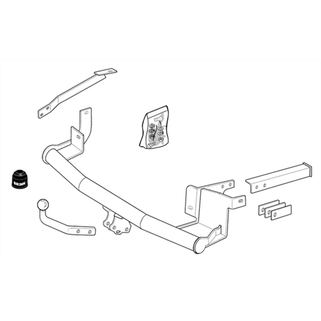 Brink Towbar European for Citroen Evasion (1998 - 03/2016), Fiat Scudo (1998 - 03/2016)