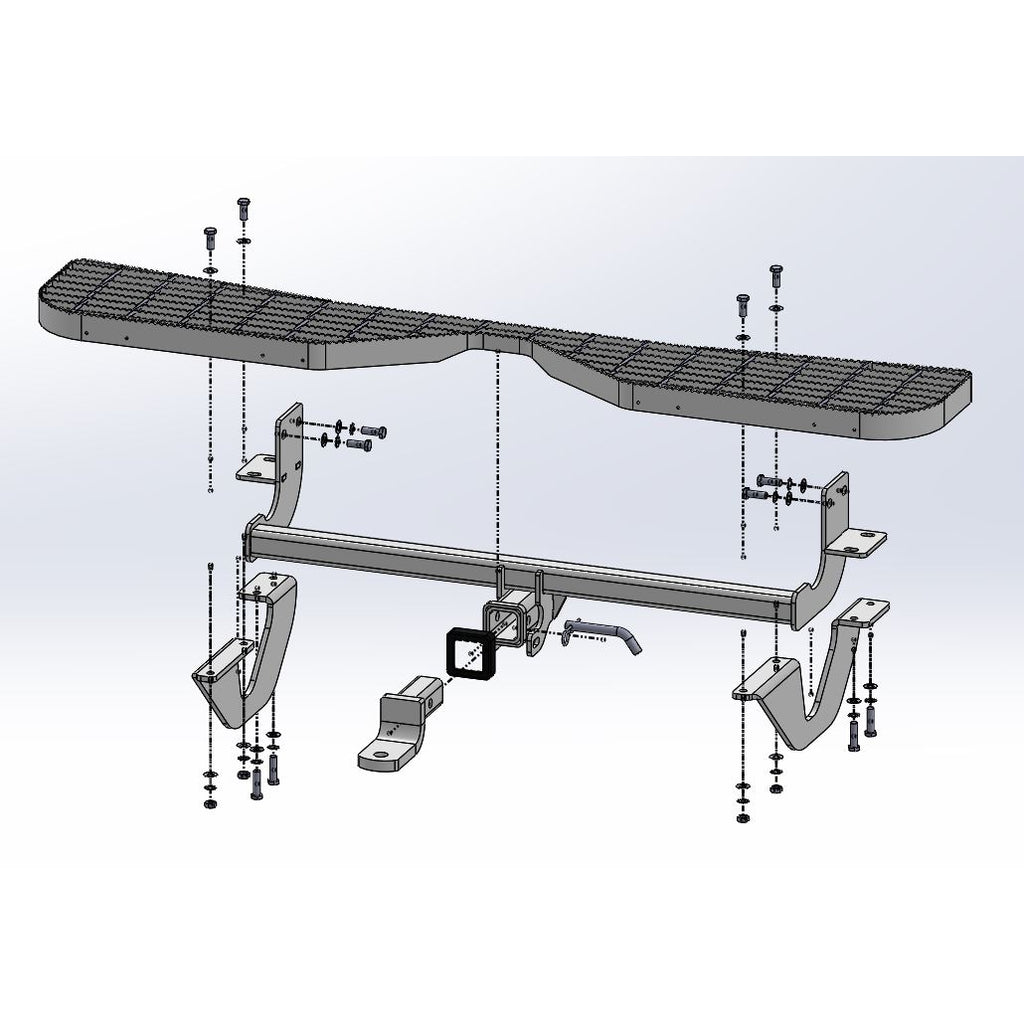 TAG Rear Step & Towbar for Toyota Hiace / Commuter (02/2019 - 07/2025) (No Wiring Harness)