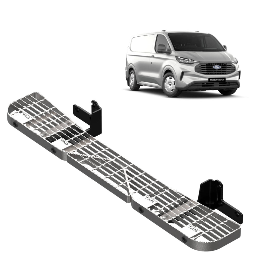 Ford Transit Retractable Rear Step TAG Galvanised Rear Step for Ford Transit Custom (07/2023 - on), Tourn