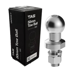 TAG Tow Ball Mount - 193mm Long, 90° Face, 50mm Square Hitch