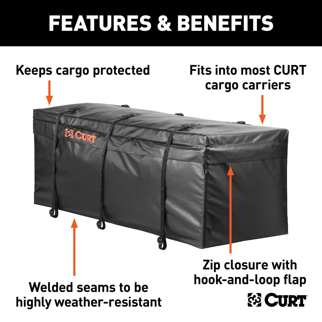 CURT Weatherproof Vinyl Cargo Bag (142cm x 46cm x 53cm)