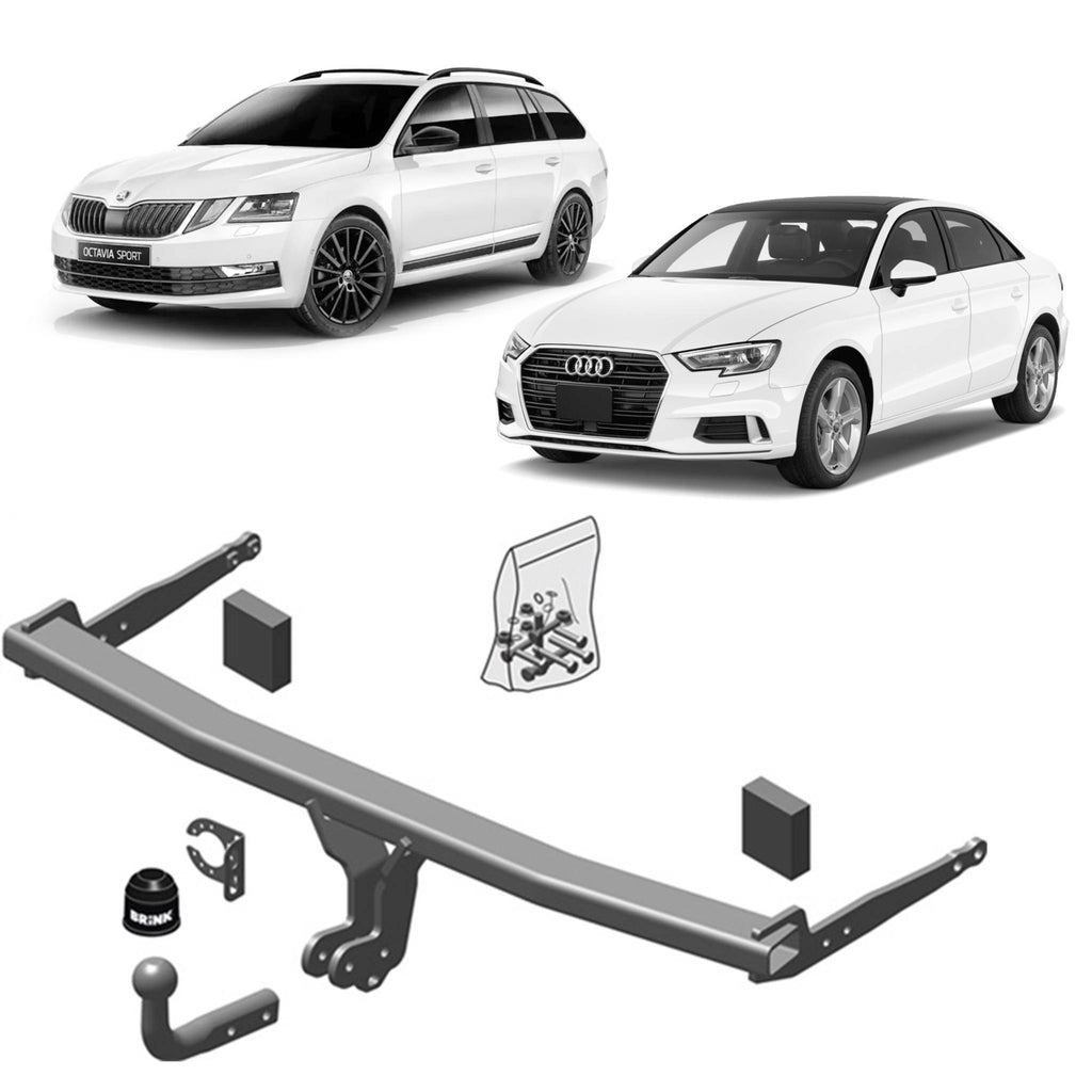 Brink Towbar for Volkswagen Golf (01/2012 - on), Audi RS3 (04/2017 - 02/2020), A3 (09/2012 - 02/2020), Audi A3 (10/2013 - 06/2016), RS3 (04/2017 - 06/2016), Audi A3 (02/2013 - 06/2016), Skoda Octavia (08/2013 - 12/2019), Skoda Octavia (11/2012 - 03/2020)